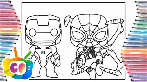 Funko Pop Spiderman coloring pages/Funko Pop Iron Man/Elektronomia x ...