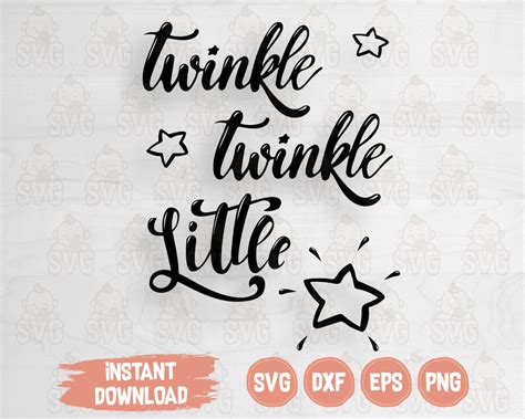 Twinkle Little Star Svg Cuttable File, Cricut, Silhouette - Svg Baby