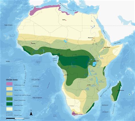 Africa climate zones - Full size