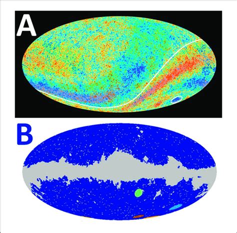 | Map of the cosmic microwave background (CMB) radiation. (A) The Axis ...