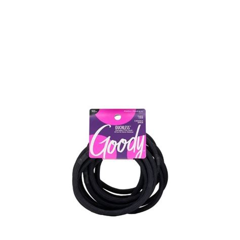 Goody Ouchless Xtra Long Extra Thick Elastic Hair Ties - Black - 10ct ...