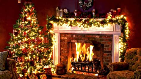 Christmas Tree And Fireplace Hd