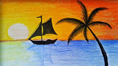 Easy Sunset Drawing at GetDrawings | Free download