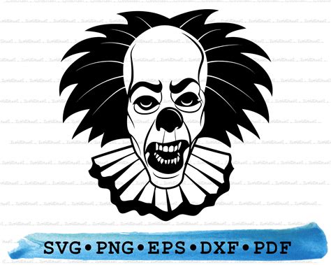 Scary Clown Silhouette Scary Clown Svg Scary Clown Png - Etsy