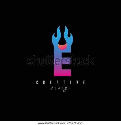 Fire Letter E Character Letter Syllable Stock Vector (Royalty Free ...