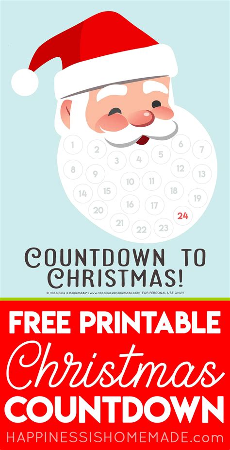 Free Printable Christmas Countdown Calendar - Calendar Templates