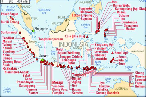 Map of volcanoes in Indonesia | Download Scientific Diagram