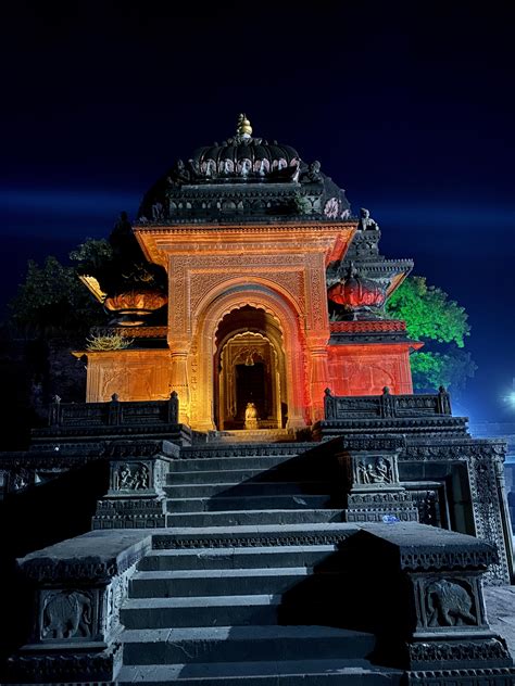 Temple situated inside the fort of Maheshwar in Madhya Pradesh, India ...