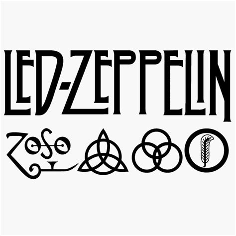 Led Zeppelin with symbols Logo Graphic T Shirt - Supergraphictees | Led ...