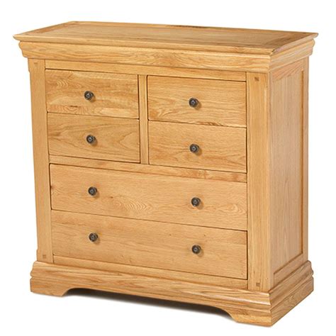 Bexley Solid Oak 4 Over 2 Chest Of Drawers - Great Value