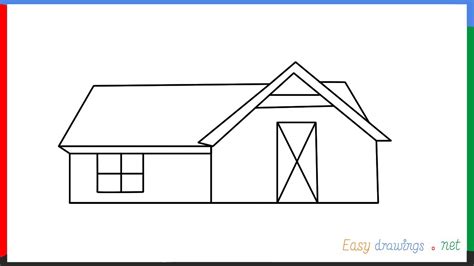 How To Draw A Farmhouse Step By Step