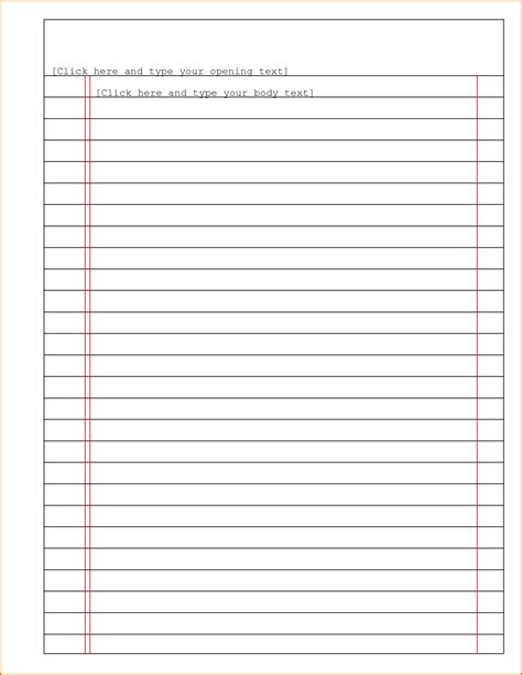 Lined Paper Template Google Docs - Oldvictheatre.com