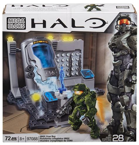 HALO WARS MEGA BLOKS UNSC CRYO BAY 97088 MASTER CHIEF FIGURE & CORTANA ...