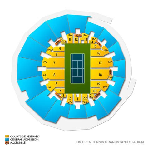 Grandstand at the Billie Jean King National Tennis Center Seating Chart ...