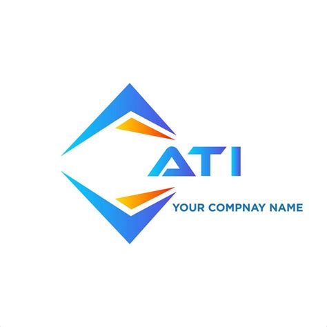 ATI abstract technology logo design on white background. ATI creative ...