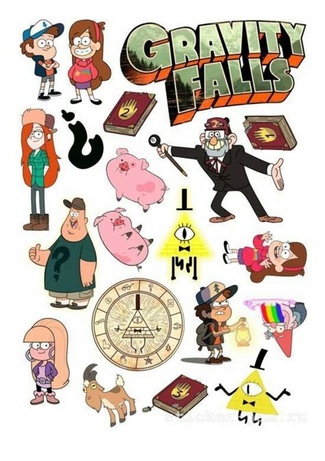 Gravity Falls Cartoon Characters Stickers