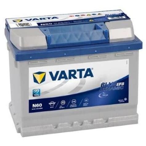 Varta Blue Dynamic EFB N60 12V 60Ah P242xL175xK190 | Akku-Ässä Oy