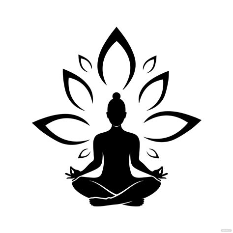 Yoga Clip Art Black And White