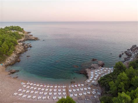 Birds eye view of Sutomore Beach 9743674 Stock Photo at Vecteezy