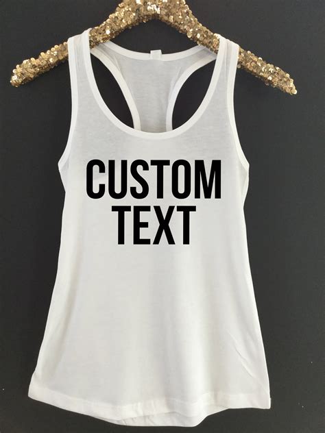 Custom Text Tank Top Custom Tank Top Personalized Text