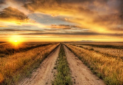 nature, Sunset, Road, HDR Wallpapers HD / Desktop and Mobile Backgrounds