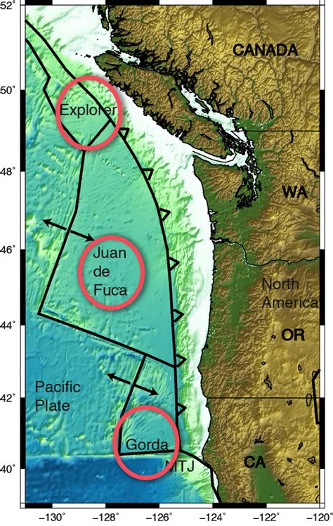 Cascadia Subduction Zone Earthquake Map - Map