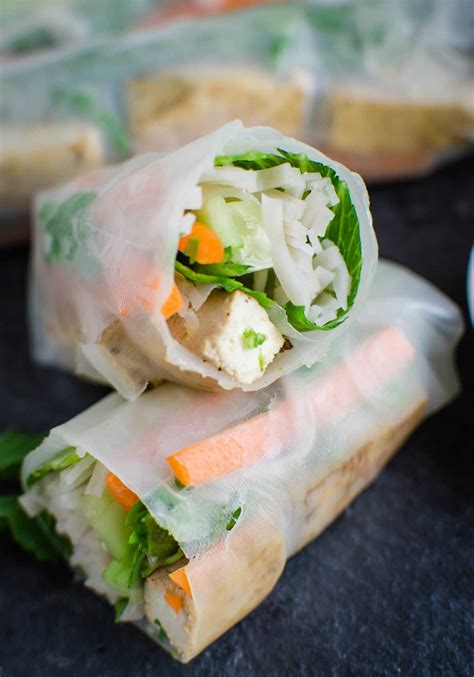 Easy Healthy Vietnamese Vegan Tofu Spring Rolls | Gluten Free Recipe