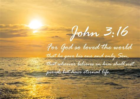 John 3:16 NIV #3 Bible Verse Canvas Wall Art