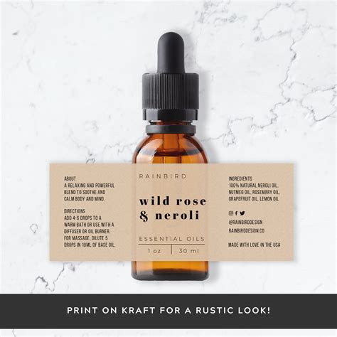 2 Oz Bottle Label Template