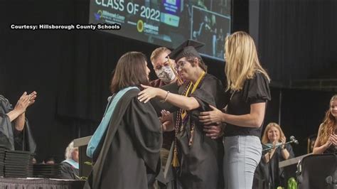 Lennard High School student walks at graduation after suffering stroke ...