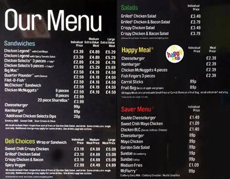 McDonald's Menu, Menu for McDonald's, Walton-on-Thames, London - Zomato UK