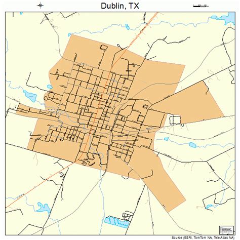 Dublin Texas Street Map 4821484