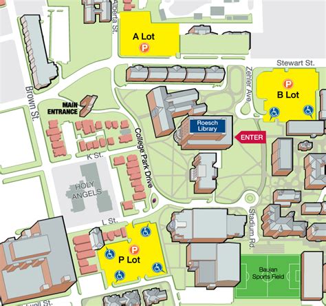 University Of Dayton Campus Map Printable