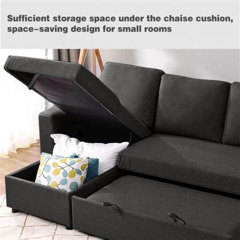 Corner Sofa Black & Sofa Bed With Storage