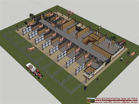 HB100 Horse Barn Plans Horse Barn Design ~ Shed Plans Ideas