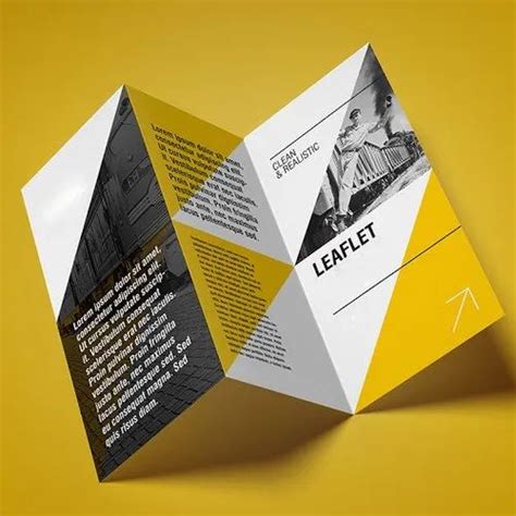 Paper Glossy Or Matte Printed Leaflet, For Advertisement And Marketing ...