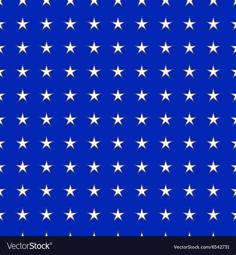 White stars on blue background seamless pattern Vector Image