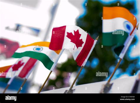 Flags - India and Canada Stock Photo - Alamy