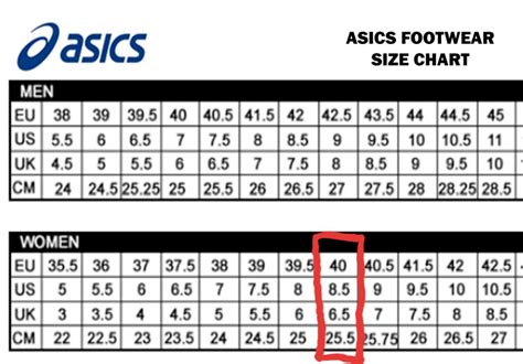 sécurité parc Chances asics gel kayano size chart danois courant tiret