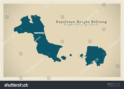 Modern Map Kepulauan Bangka Belitung Id Stock Vector (Royalty Free ...