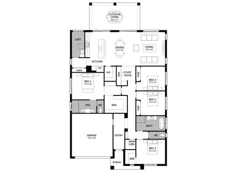 Atrium Single Storey House Design with 4 Bedrooms | MOJO Homes