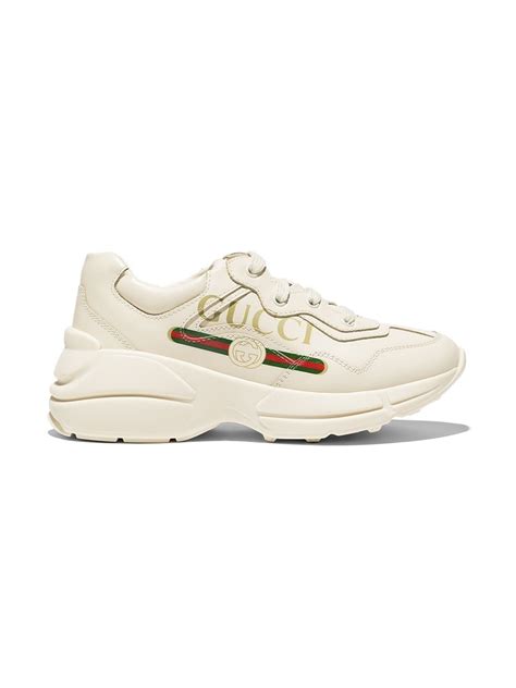 Gucci Kids Rhyton logo-print Sneakers - Farfetch