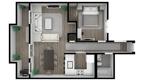 Floor Plan Top View Apartment Interior Floorplan Stock Illustration ...