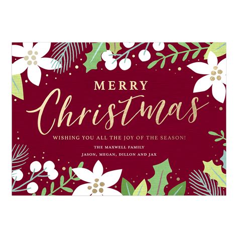 Personalized Holiday Photo Card - Casual Floral - Walmart.com - Walmart.com