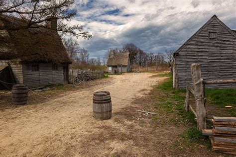 Pilgrim Village in Plymouth, Massachusetts Stock Photo - Image of ...