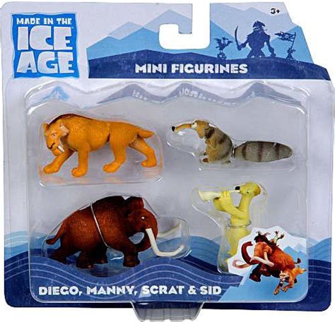 Ice Age Continental Drift Diego, Manny, Scrat Sid Mini Figure 4-Pack ...