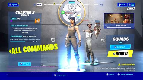 Fortnite lobby bot commands