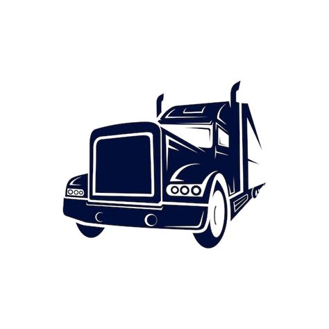 Semi Truck Vector Logo - mymindbodyandsoul20xx