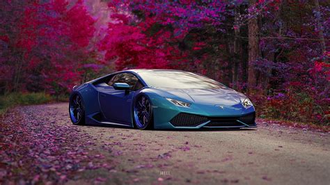 1920x1080 Blue Car, Cat, Lamborghini, Lamborghini Huracan, Sport Car ...