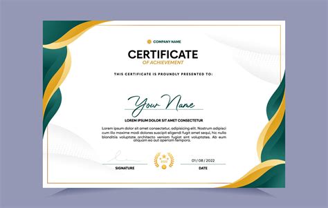 Certificate Template Green Vector Art, Icons, and Graphics for Free ...